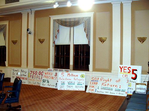 Somerville town meeting on Right of Return - Nov 14, 2006
